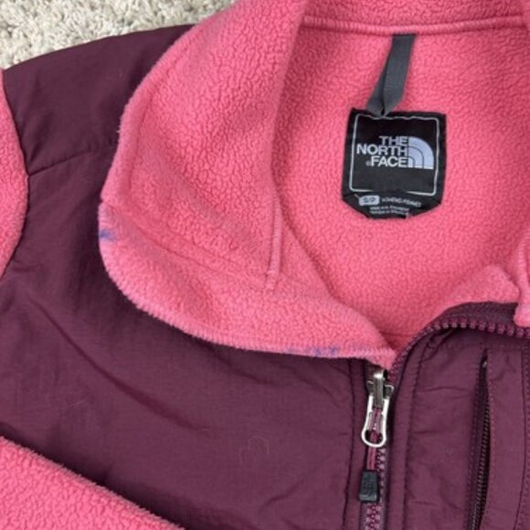 The North Face Fleece Jacket Womens Size Small Full Zip Pink And Deep Red *** - Picture 5 of 10